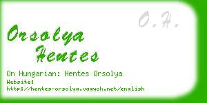 orsolya hentes business card